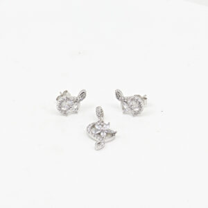 CZ  PENDENT SET  SILVER 92.5