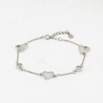 MOP CZ ADJUSTABEL BRACELET SILVER 92.5