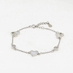 MOP CZ ADJUSTABEL BRACELET SILVER 92.5