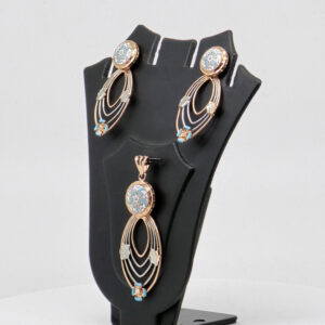 SILVER MINA PENDENT SET  92.5