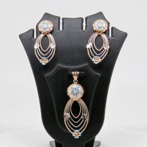 SILVER MINA PENDENT SET  92.5