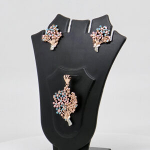 SILVER MINA PENDENT SET  92.5