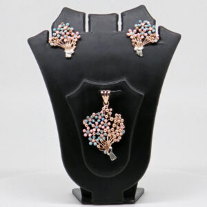 SILVER MINA PENDENT SET  92.5