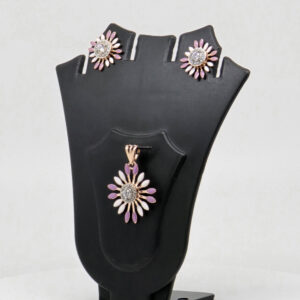 SILVER MINA PENDENT SET  92.5