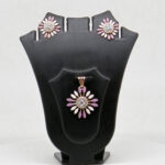 SILVER MINA PENDENT SET  92.5