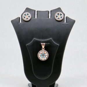 SILVER MINA PENDENT SET  92.5