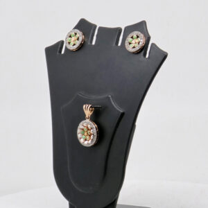 SILVER MINA PENDENT SET  92.5