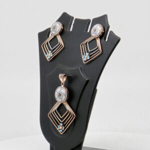 SILVER MINA PENDENT SET  92.5