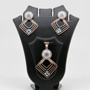 SILVER MINA PENDENT SET  92.5