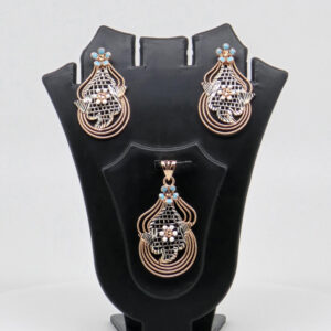 SILVER MINA PENDENT SET  92.5