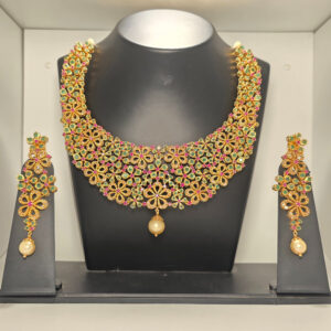 SILVER BRIDAL NECKLACE SET 92.5