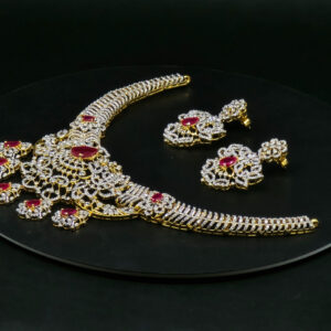 SILVER BRIDAL NECKLACE SET 92.5