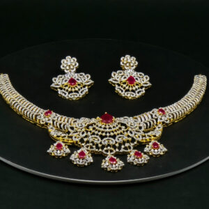 SILVER BRIDAL NECKLACE SET 92.5