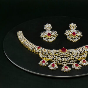 SILVER BRIDAL NECKLACE SET 92.5