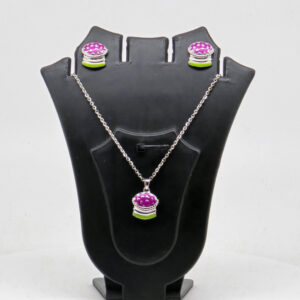 SILVER MINA PENDANT SET 92.5