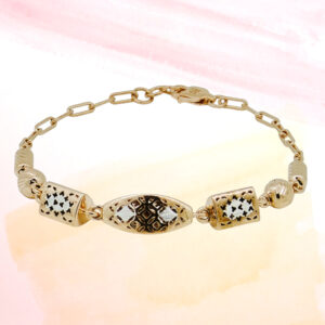 SILVER FANCY CHAIN BRACELET 92.5