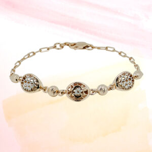 SILVER FANCY CHAIN BRACELET 92.5