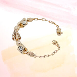 SILVER FANCY CHAIN BRACELET 92.5