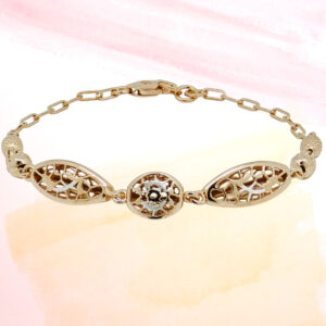 SILVER FANCY CHAIN BRACELET 92.5