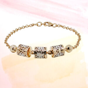 SILVER FANCY CHAIN BRACELET 92.5