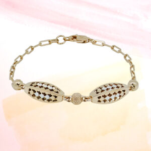 SILVER FANCY CHAIN BRACELET 92.5
