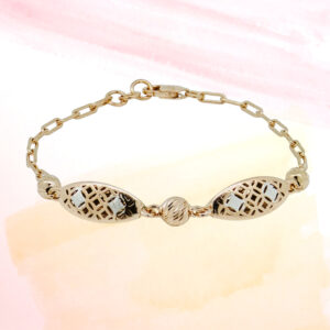 SILVER FANCY CHAIN BRACELET 92.5