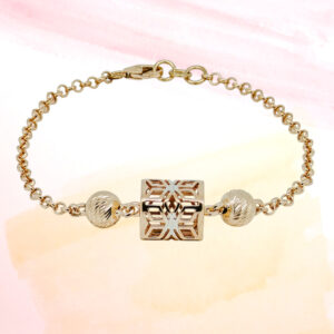 SILVER FANCY CHAIN BRACELET 92.5