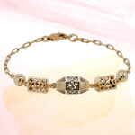 SILVER FANCY CHAIN BRACELET 92.5