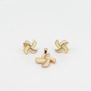 MOP PENDENT SET SILVER SILVER 92.5