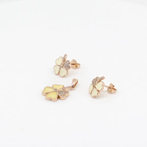 MOP PENDENT SET SILVER 92.5