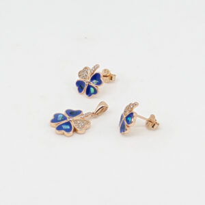 MOP PENDENT SET SILVER 92.5