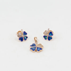 MOP PENDENT SET SILVER 92.5