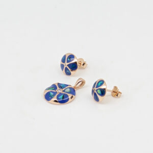 MOP PENDENT SET SILVER SILVER 92.5