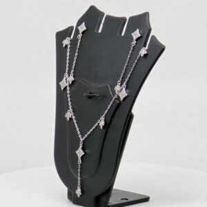 CZ NECKLACE SET SILVER 92.5