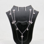 CZ NECKLACE SET SILVER 92.5