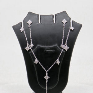 CZ NECKLACE SET SILVER 92.5