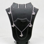 CZ NECKLACE SET SILVER 92.5