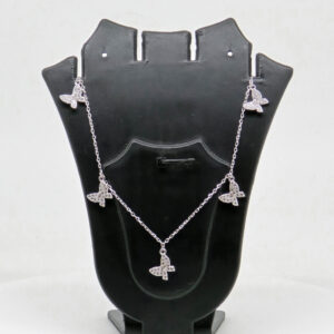 CZ NECKLACE SET SILVER 92.5