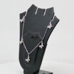 CZ NECKLACE SET SILVER 92.5