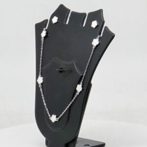 CZ NECKLACE SET SILVER 92.5