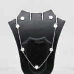 CZ NECKLACE SET SILVER 92.5