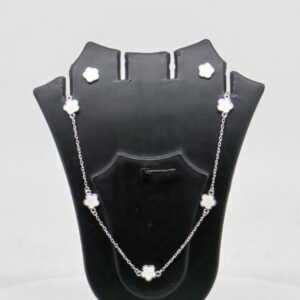 CZ NECKLACE SET SILVER 92.5