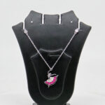 CZ NECKLACE SET SILVER 92.5