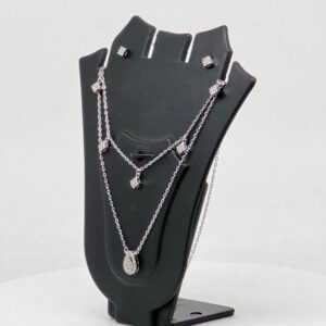 CZ NECKLACE SET SILVER 92.5