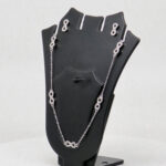 CZ NECKLACE SET SILVER 92.5