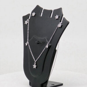 CZ NECKLACE SET SILVER 92.5