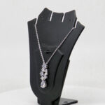 CZ NECKLACE SET SILVER 92.5