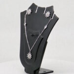 CZ NECKLACE SET SILVER 92.5