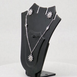 CZ NECKLACE SET SILVER 92.5