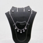 CZ NECKLACE SET SILVER 92.5
